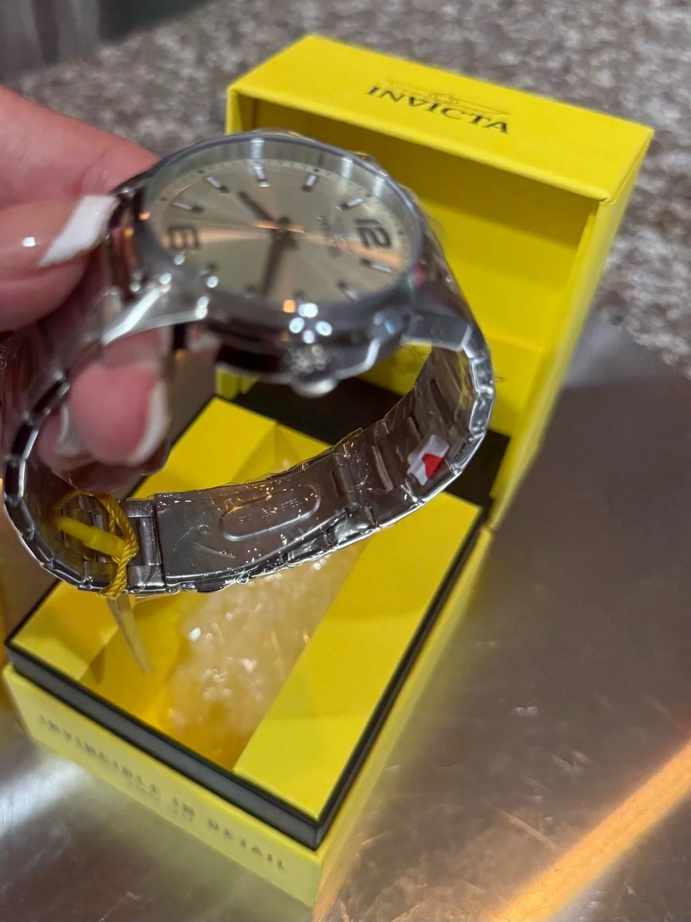 Invicta Men’s Stainless Steel Watch – Silver Dial – With Original Box